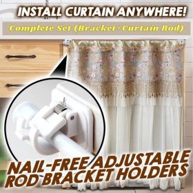 Curtain Rods Curtain Bracket (Bracket + Curtain Rod Set) - Image 1