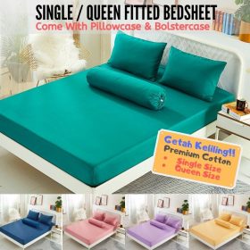 100% Cotton Hotel Premium Quality Single Size Fitted Bedsheet - CS117 - Image 2