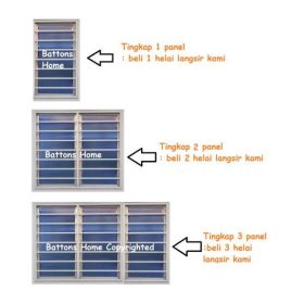 (Ready Stock) Hook Type Modern Curtain Semi Blackout Door Curtain - 019 - Image 5