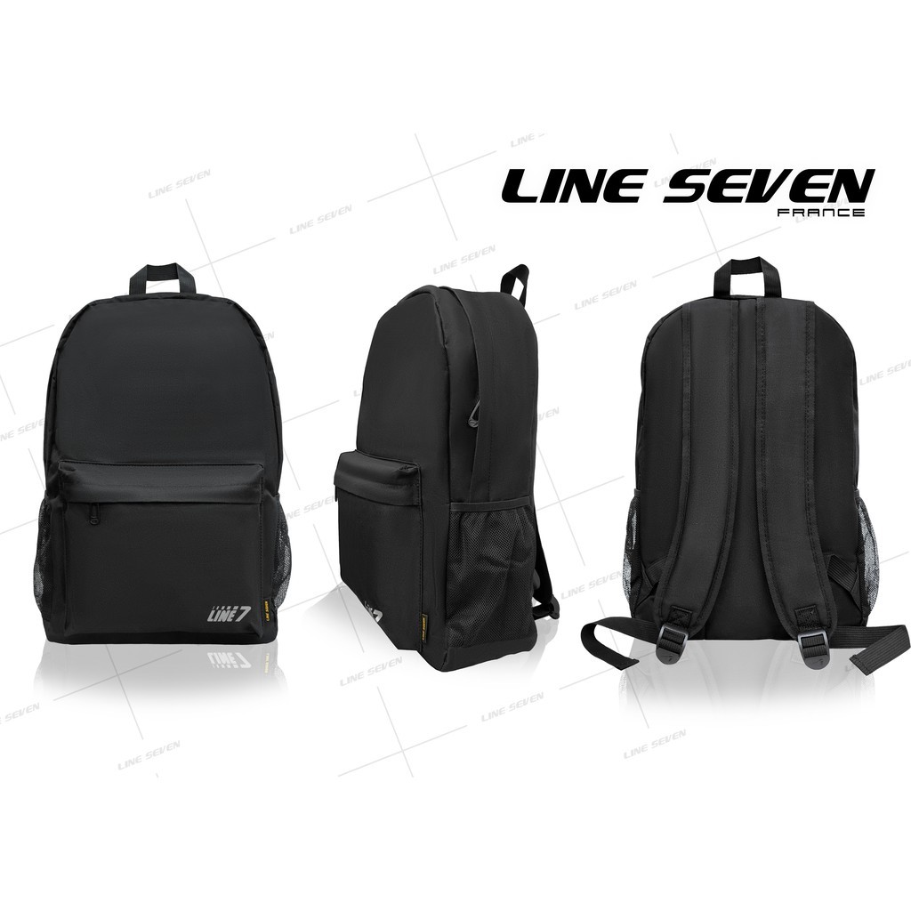 LINE SEVEN School Bag / Casual Backpack 1114-BP - Black - Image 2
