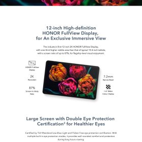 HONOR Pad 8 (6G+2G Extension+128G) 12-inch Eye-Comfort HONOR FullView Display丨Eight Super-Sound Speakers - Blue Hour - Image 10