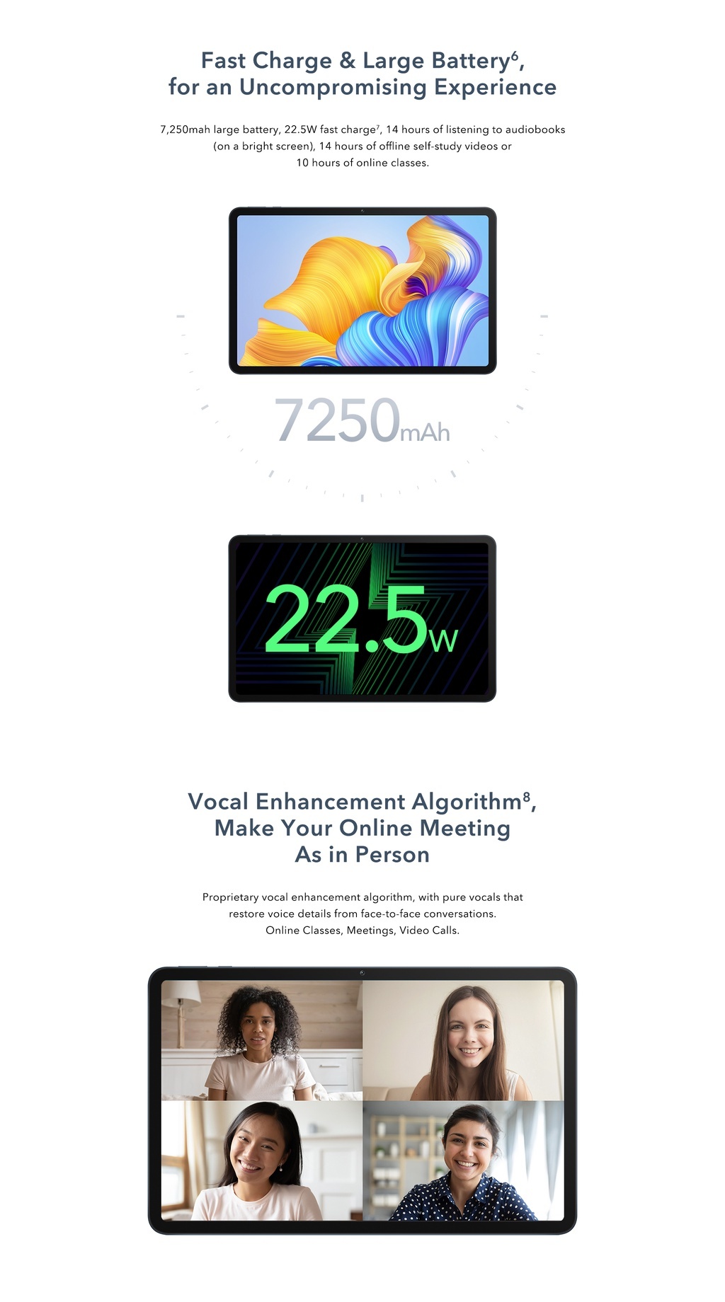 HONOR Pad 8 (6G+2G Extension+128G) 12-inch Eye-Comfort HONOR FullView Display丨Eight Super-Sound Speakers - Blue Hour - Image 11