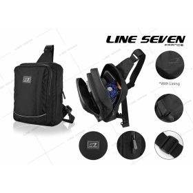LINE SEVEN Sling Bag / Crossbody Bag / Shoulder Bag 1110-SL - Black - Image 4
