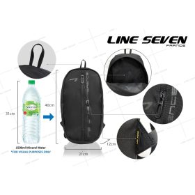 LINE SEVEN Mini Backpack / School Backpack / Fashion Bag / Unisex Backpack 1122-BP - Black - Image 3