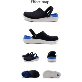 CROCS LiteRide fashion comfortable men and women outdoor beach shoes trend slippers - Blue - Image 2