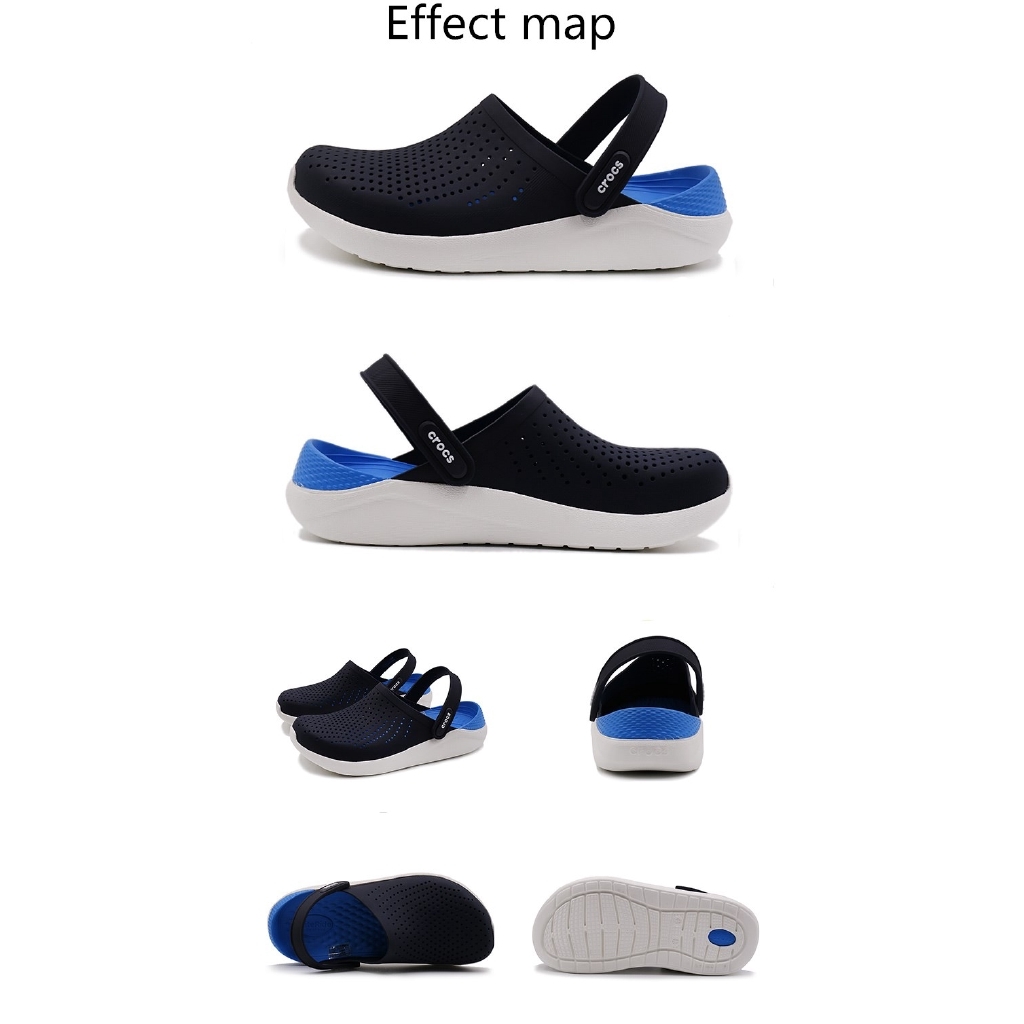 CROCS LiteRide fashion comfortable men and women outdoor beach shoes trend slippers - Blue - Image 2