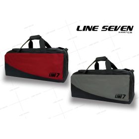 LINE SEVEN Travel Bag / Cabin Luggage / Duffel Bag / Sport Bag 1111-TB - Black / Maroon - Image 3