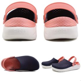 CROCS LiteRide Women Clog Sandal Slip-On Slipper - Grey Pink - Image 4