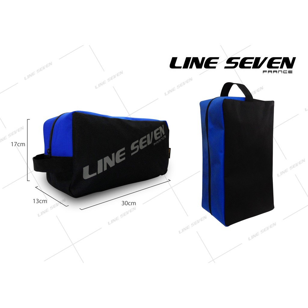 LINE SEVEN Shoe Bag / Outdoor Sports Bag 1078-SB - Black / Royal - Image 2