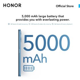 HONOR X8 5G Smartphone (6GB+128GB) Snapdragon 5G SoC丨5000mAh 22.5W Charge丨6G+2G RAM Turbo+128G - Midnight Black - Image 3