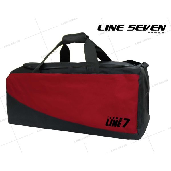 LINE SEVEN Travel Bag / Cabin Luggage / Duffel Bag / Sport Bag 1111-TB - Black / Maroon