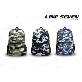 LINE SEVEN Backpack / School Bag / Camo Backpack / Lifestyle Backpack 1099-BP - Charcoal - Image 4