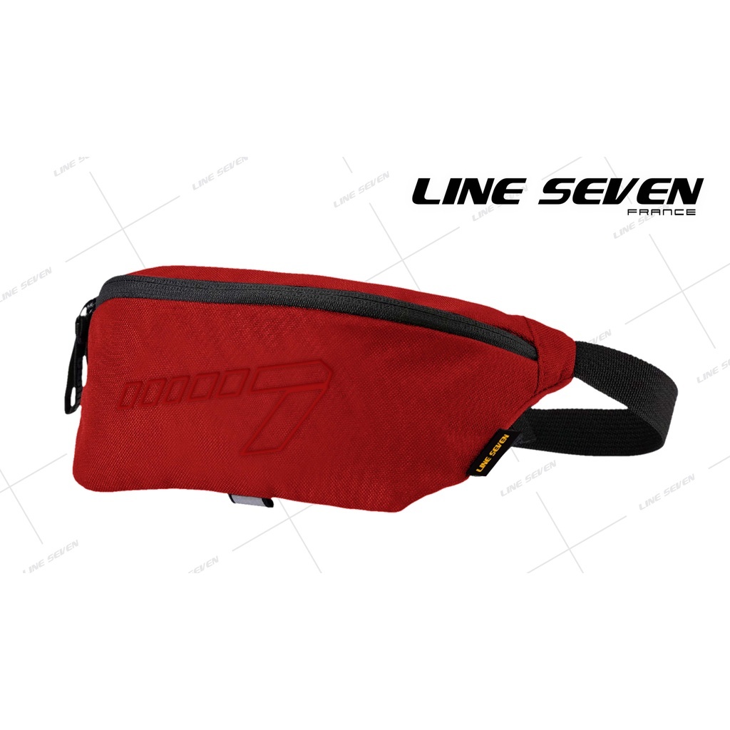 LINE SEVEN Pouch Bag / Waist Pouch / Unisex Bag 1103-PB - Red - Image 1
