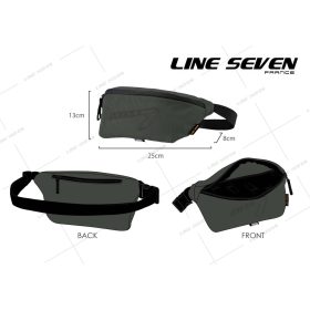 LINE SEVEN Pouch Bag / Waist Pouch / Unisex Bag 1103-PB - Maroon - Image 3