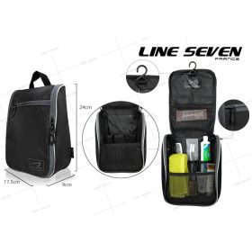 LINE SEVEN Hanging Toiletry Pouch / Travel Cosmetic Bag / Multi Function Wash Bag 1060-TI - Maroon - Image 4