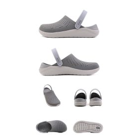 CROCS LiteRide fashion comfortable men and women outdoor beach shoes trend slippers - Grey - Image 2