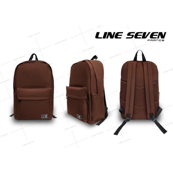 LINE SEVEN Casual Backpack / School Bag 1116-BP - Brown