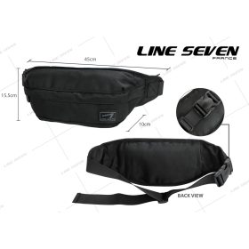 LINE SEVEN Pouch Bag / Waist Pouch / Crossbody Bag / Unisex Bag 1107-PB - Black - Image 3