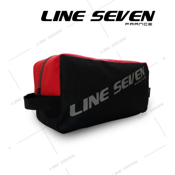 LINE SEVEN Shoe Bag / Outdoor Sports Bag 1078-SB - Black / Red