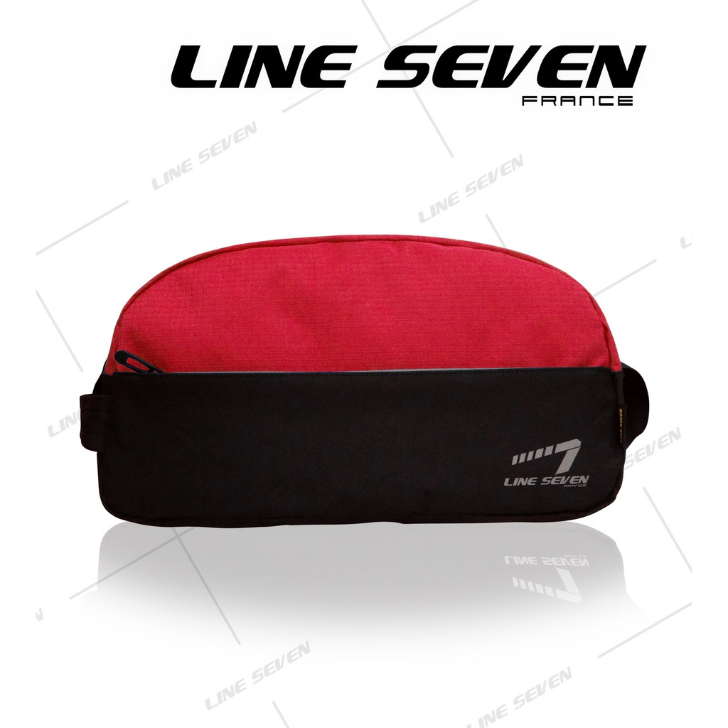 LINE SEVEN Sling Bag / Shoe Bag / Crossbody Bag / Shoulder Bag / Outdoor Bag 1079-SL - Black / Red - Image 1