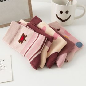 Crew Socks Women Stoking / Muslimah Stoking - Pink Music - Image 3