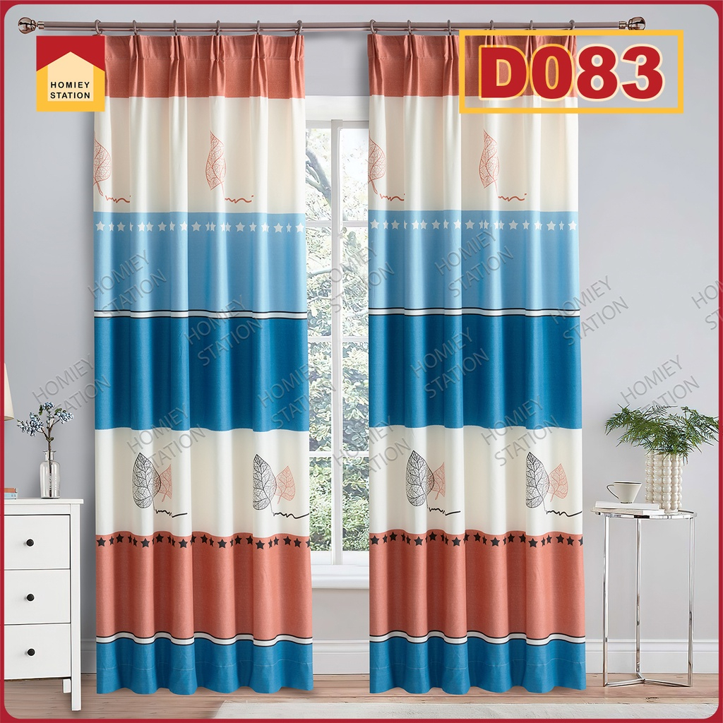 Hook / Rod Modern Curtain Semi Blackout Window Door Curtain - D083 - Image 1