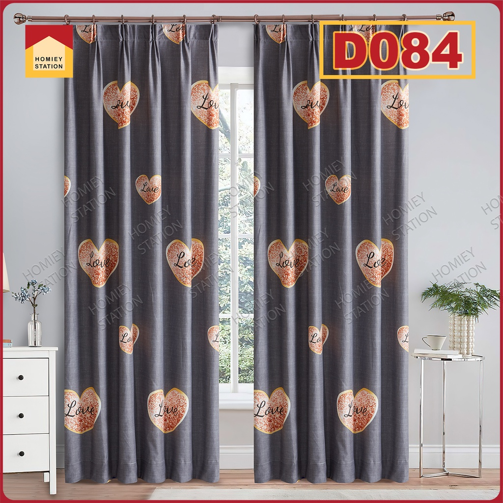 Hook / Rod Modern Curtain Semi Blackout Window Door Curtain - D084 - Image 1