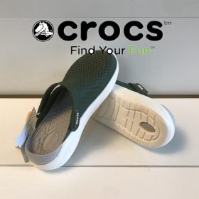 CROCS LiteRide fashion comfortable men and women outdoor beach shoes trend slippers - Dark Green - Image 3