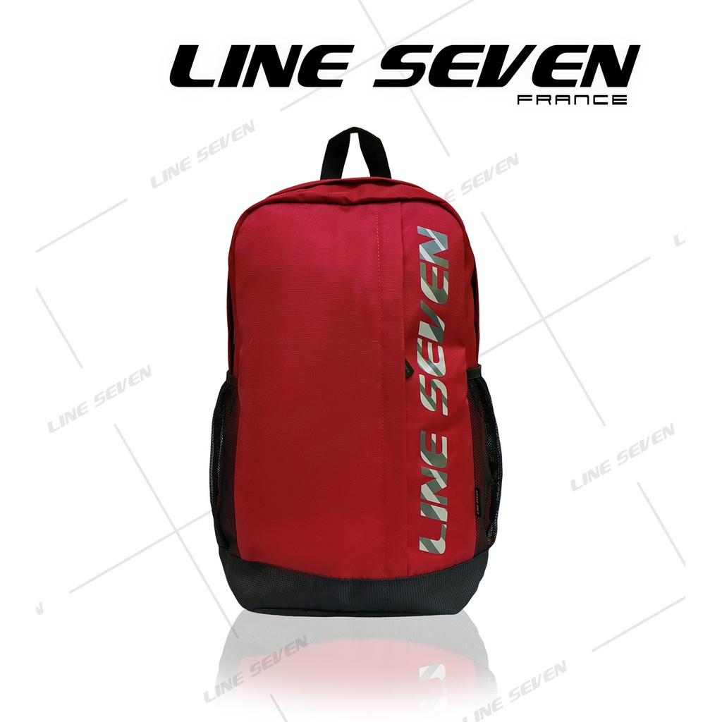 LINE SEVEN Casual Backpack / School Bag 1117-BP - Maroon - Image 1