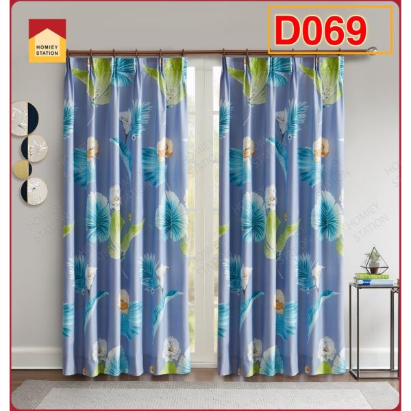 Hook / Rod Modern Curtain Semi Blackout Window Door Curtain - D069