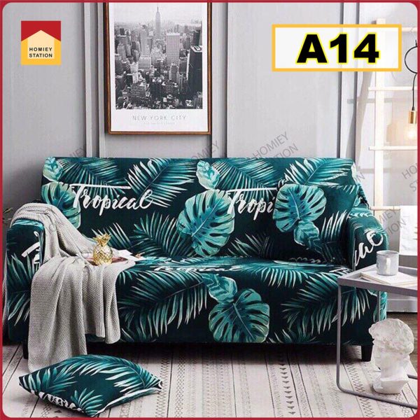 Sofa Cover 1/2/3 Seater Couch Slip Cushion L shape Universal Slipcover Elastic - A14