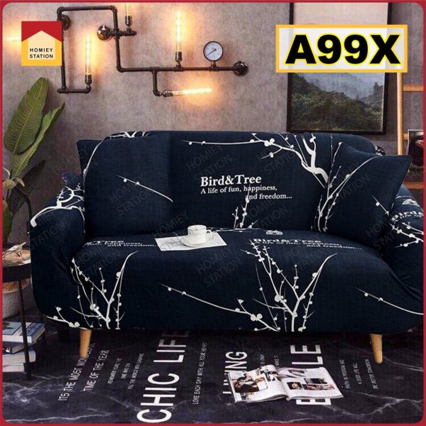 Sofa Cover 1/2/3 Seater Couch Slip Cushion L shape Universal Slipcover Elastic - A99X