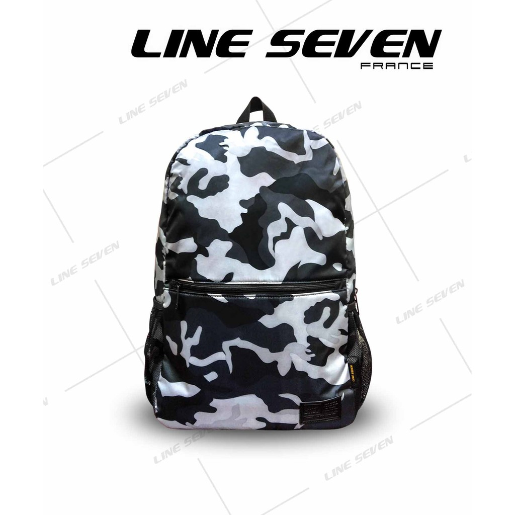 LINE SEVEN Backpack / School Bag / Camo Backpack / Lifestyle Backpack 1099-BP - Charcoal - Image 1