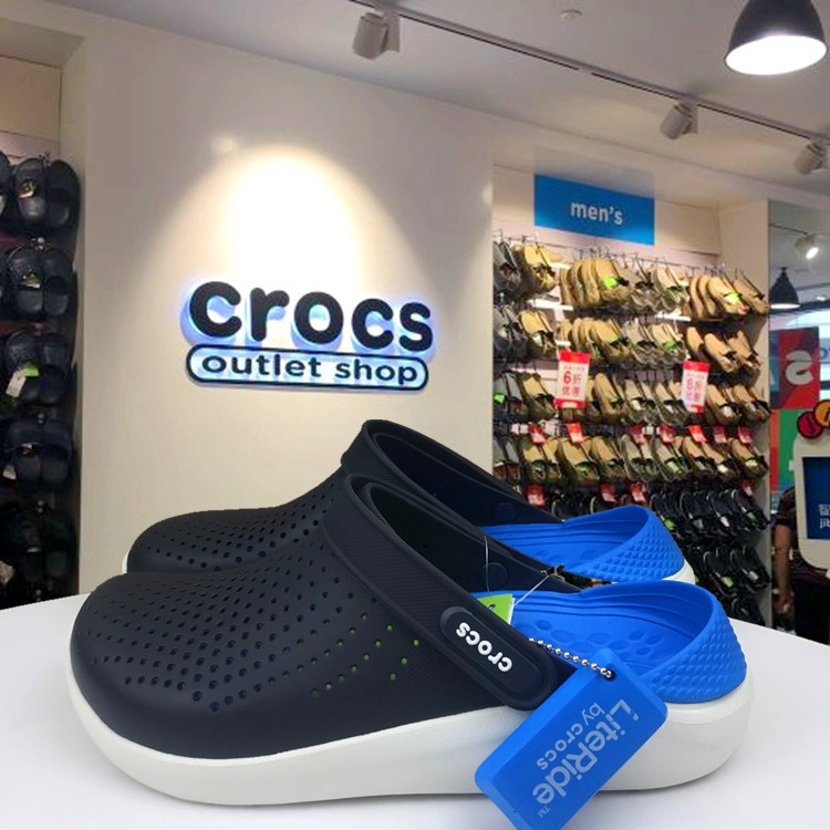 CROCS LiteRide fashion comfortable men and women outdoor beach shoes trend slippers - Blue - Image 1