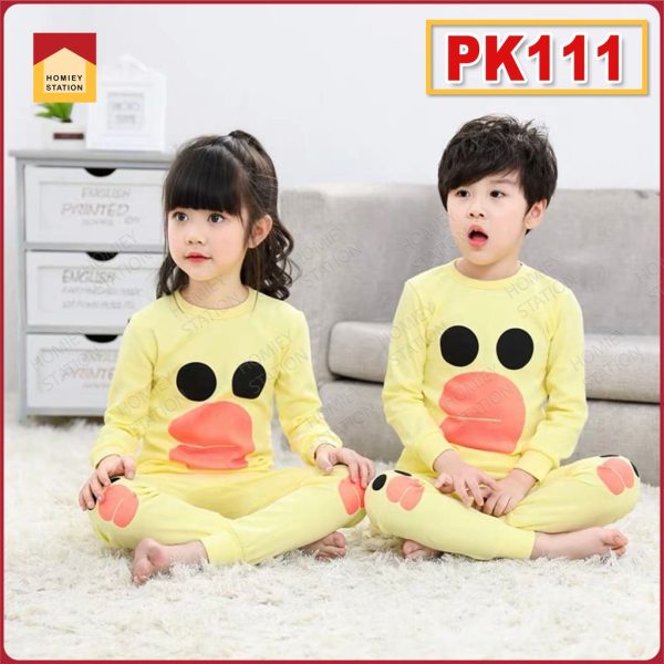 Top+Pants Cartoon Pyjamas Set Kids Sleepwear 100% Cotton Suit Long Sleeve Unisex Pyjamas - PK111
