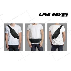 LINE SEVEN Pouch Bag / Waist Pouch / Crossbody Bag / Unisex Bag 1107-PB - Black - Image 5