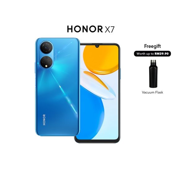HONOR X7 Smartphone (4GB + 2GB Extension + 128GB/5000mAh Battery/6.74" FullView Display 90Hz/Snapdragon 680 Chipset) - Ocean Blue