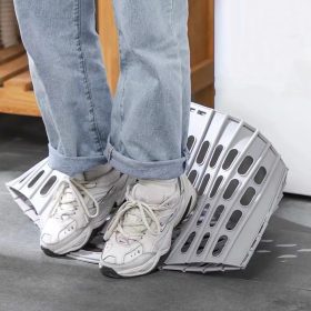 Foldable Shopping Basket Plastic Grocery Storage Basket T-shirt Laundry Bag Portable - Grey 2.0 - Image 7