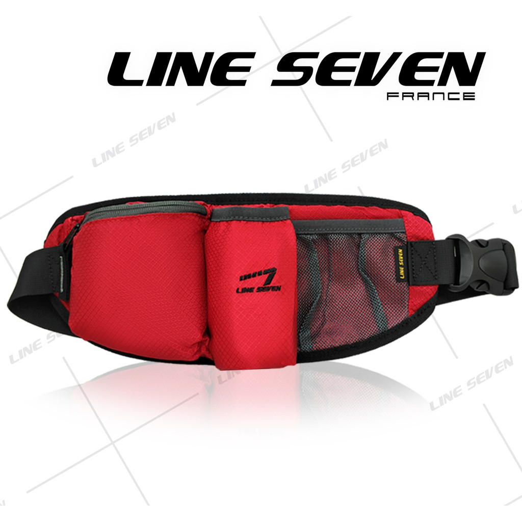 LINE SEVEN Pouch Bag / Waist Pouch / Water Bottle Belt Bag 1056-PB - Red - Image 1