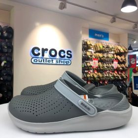 CROCS LiteRide fashion comfortable men and women outdoor beach shoes trend slippers - Grey - Image 1