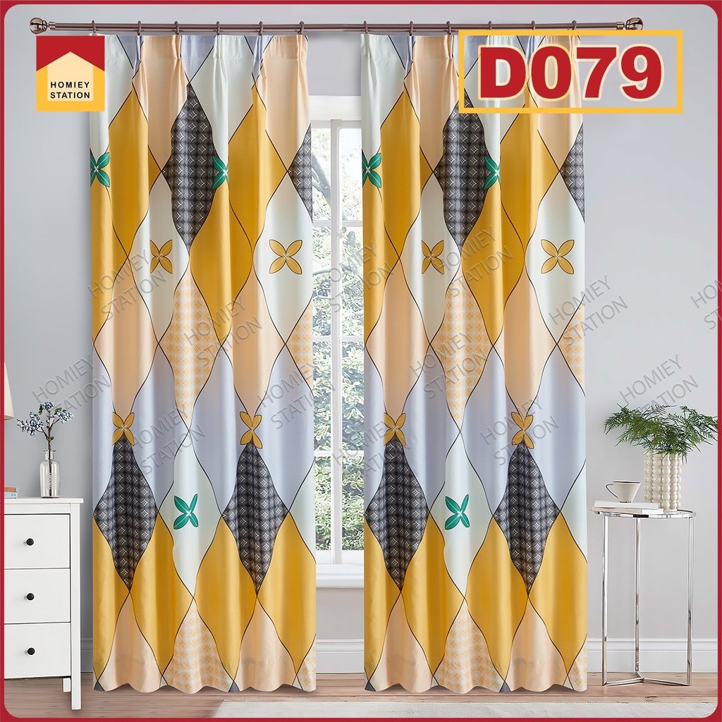 Hook / Rod Modern Curtain Semi Blackout Window Door Curtain - D079 - Image 1