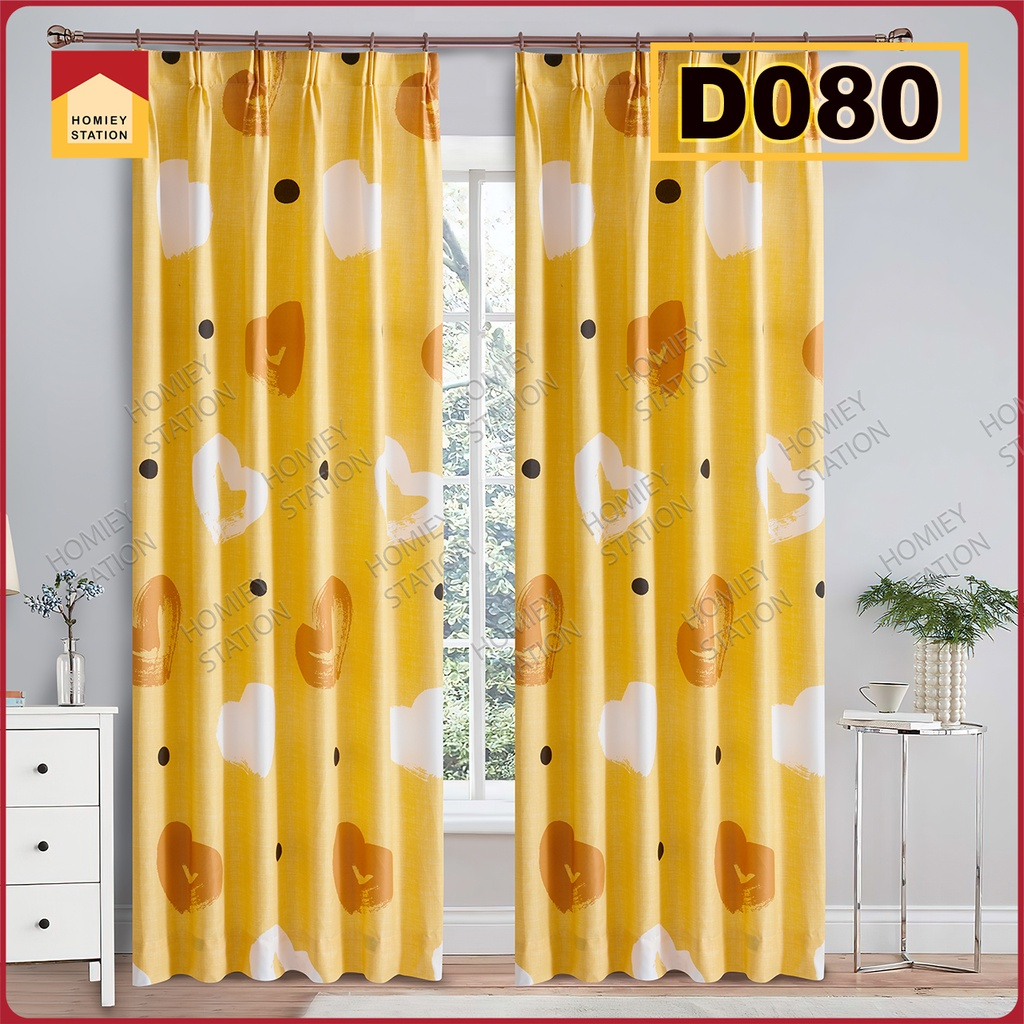 Hook / Rod Modern Curtain Semi Blackout Window Door Curtain - D080 - Image 1