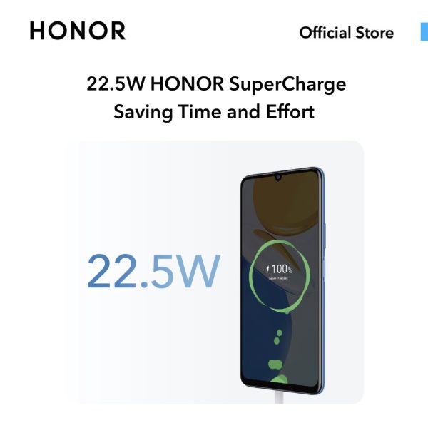 HONOR X7 Smartphone (4GB + 2GB Extension + 128GB/5000mAh Battery/6.74" FullView Display 90Hz/Snapdragon 680 Chipset) - Ocean Blue