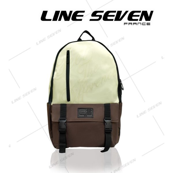 LINE SEVEN Backpack / School Bag 1069-BP - Beige / Brown