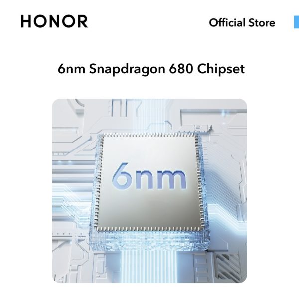 HONOR X7 Smartphone (4GB + 2GB Extension + 128GB/5000mAh Battery/6.74" FullView Display 90Hz/Snapdragon 680 Chipset) - Ocean Blue