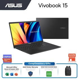 ASUS Vivobook A1500E-PBQ548WS (I5-1135G7, 8GB, 512GB SSD, MX330_2GB, 15.6" FHD, BLACK-W11, H&S - Black - Image 2