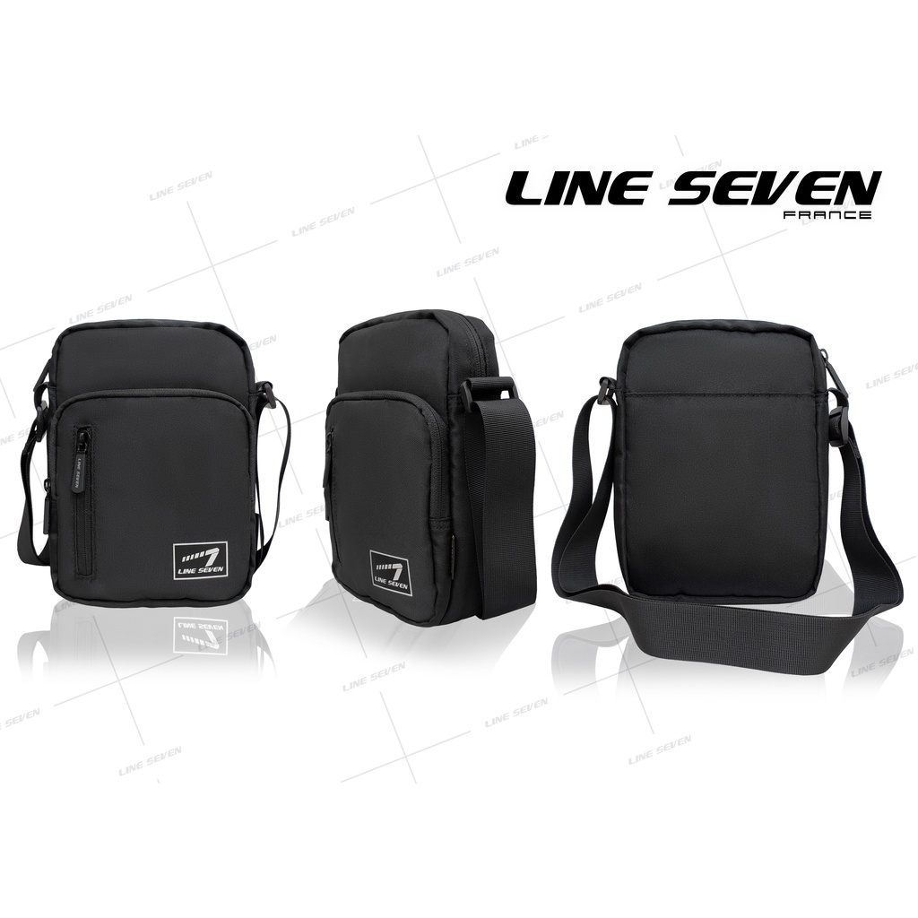 LINE SEVEN Sling Bag / Crossbody Bag / Shoulder Bag 1118-SL - Black - Image 2