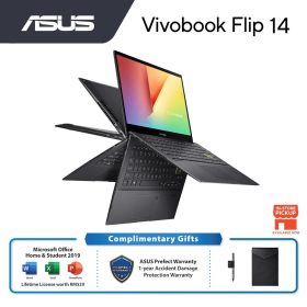ASUS Vivobook Flip TP470E-AEC240TS (I5-1135G7/ 8GB RAM/ 512GB SSD/ 14" FHD(TOUCH) / MS OFFICE/ 2 YRS warranty) - Indie Black - Image 2
