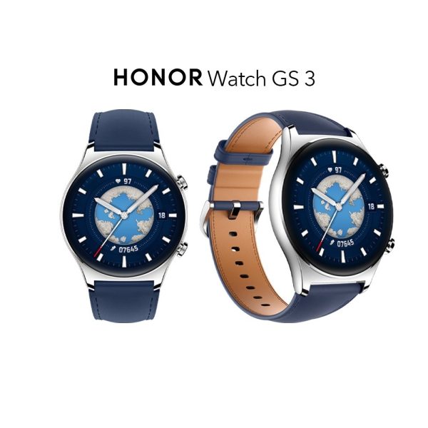 HONOR Watch GS 3 Fitess Smartwatch | Curved Screen with Premium Design丨8-Channel Heart Rate Al Engine - Ocean Blue