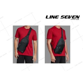 LINE SEVEN Chest Bag / Crossbody Bag / Shoulder Bag / Outdoor Bag 1119-CB - Black - Image 5